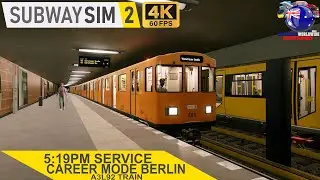 Subway Sim 2 | Career Mode Berlin 5:19pm Service With A3L92 Train #aerosoft #subwaysim2 #ubahnberlin