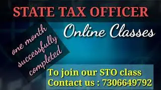 STATE TAX OFFICER ONLINE CLASS BY LET'S LEARN COMMERCE | 1st month completed (June 15 - July 15)