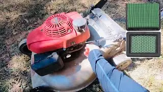 How to replace Air Filter on a Honda Self Propelled lawnmower with Briggs & Stratton Air Filter