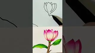 🌴 How to Draw a Beautiful Tropical Flower | Simple Drawing Guide #art #drawing #sketch