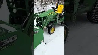 Express Steel 30 snow pusher on a John Deere 1025r 