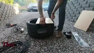 How to make a bed for the dog from a used car tire