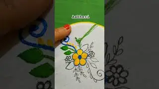 small green leaf 🌿#shorts #handmadewithlove #handmade #diy #handembroidery #embroidery #sewing