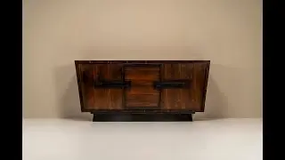 Modernist Sideboard In Studded Rosewood By Andre Sornay, France 1940s