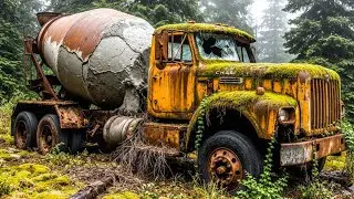 Restoring a Forgotten Cement Mixer Truck | Silent ASMR Restoration