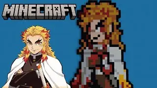 Minecraft Pixel Art Tutorial Rengoku Demon Slayer