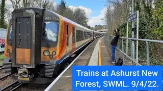 Trains at Ashurst New Forest, SWML. 09/04/2022.