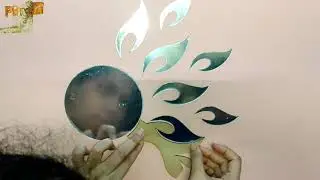 Sun with Extra Flames 3D Mirror Stickers 🤳🖼️ unboxing and Review | Shiny Acrylic 3d wall stickers