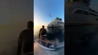 Riding next to super yachts&hellip;WOW🔥 #monaco #electricsurfboard #awakeboards