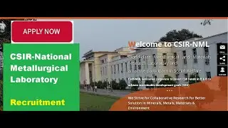 CSIR NML l Recruitment 2021 l Apply Online