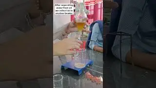 Separation of water and oil through separating funnel #separatingfunnel #separation #experiment #yt