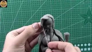 sculpting tsunade | how to make | figure | Trungkienclay