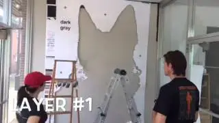 Huge GSD graffiti stencil