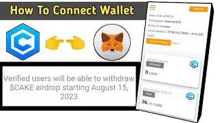 How to connect Metamask wallet in CakeCore Airdrop||$Cake airdrop withdraw starting August 15/2023
