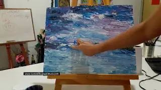 Paisaje libre espatulado/ acrylic landscape