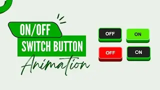 Unique ON/OFF Switch Button Using HTML & CSS | Creative Radio Button Animation | Code with Nazia