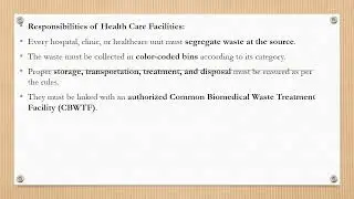 Biomedical Waste Management Rules | Definition, Categories, Treatment, Disposal | Full Explanation