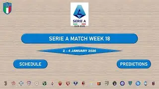Serie A Week 18 Preview & Predictions | Cagliari vs AC Milan, Inter & Juve | 2&ndash;4 Jan 2026 Fixtures.
