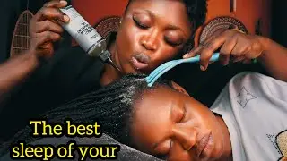 ASMR✨No Talking Scalp Scratching on Braids + Hand picking hair crust,Fake spit paint,Head Massage,
