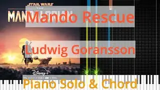 🎹Mando Rescue, Solo & Chord, Ludwig Goransson, Synthesia Piano