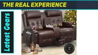 Aotolo Reclining Loveseat Massage Sofa with USB Console &ndash; Best Compact Home Theater Couch