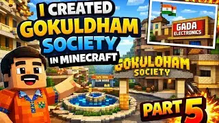 I created GOKULDHAM SOCIETY in Minecraft with inner outer design.#youtube #minecraftgameplay #gaming