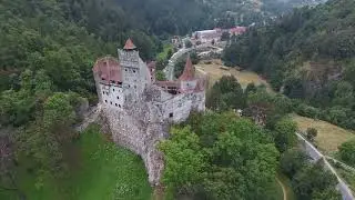 Bran Castle - Romania aerial drone #4k #aerialview