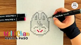 Como pintar a WOLF CHAN de STRAY KIDS en PIXEL ART &ndash; Tutorial paso a paso #pixelart #straykids