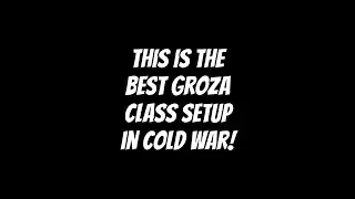 Best Groza Class Setup in Cold War in One Minute! #Shorts