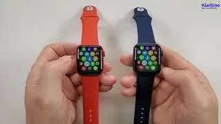 KIWITIME IWO 13 Smartwatch Blue & Red Color 40mm Unbox Review-Top IWO Watch for Female & Small Wrist