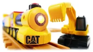 Preschool Express Train CAT with Excavator & Truck