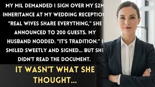 My Mother-in-Law Demanded I Sign Over My $2M Inheritance at My Wedding. I Said Of Course