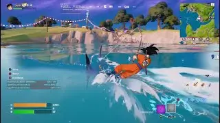Fortnite - Use A Fishing Rod To Ride A Loot Shark (Dragon Ball Challenges)