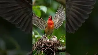 Forest Nest: Mother Bird Protects Her Chicks | Calming Birdsong AL #birds #birdsong #nature