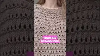 C&oacute;mo tejer un hermoso sweater punto calado DOS AGUJAS paso a paso todos los talles #tricot #knitting