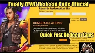 Free Fire FFWC Redeem Code Today Complete/ Watch And How To Get Rewards/ Full Explain Must Watch