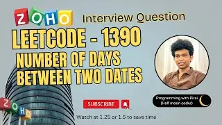 Number of Days Between Two Dates | Leetcode - 1360 | Approach + Code with explanation.