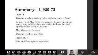 The Merchant's Prologue and Tale Tutorial 3:  From the garden to the end of the tale
