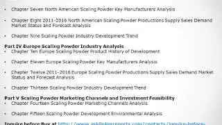 Global Scaling Powder Industry 2016 Market Research Report