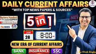 Current Affairs Today 2026| 28 JAN CA 2026| BANK Exams 2026|RBI office Attendant | IBPS | SBI