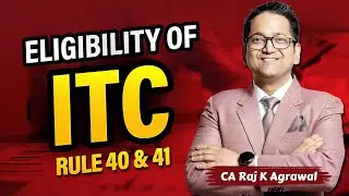 62. Eligibility of ITC in Special Circumstances | Rule 40 & 41