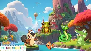 River Animal Safari | Fun Water Creatures Cartoon with Rhymes for Kids