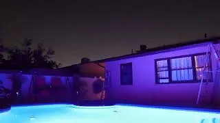 Getting the Pool ready for a Backyard Holiday party last year.