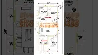 22 x 50 East facing House Plan design   #housedesign                       1100 Sq ft 🌉