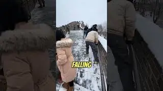 The Great Wall of China during the winter.. #funny