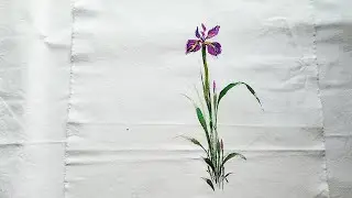 Fabric Art | Painting Iris Flowers 섬유 위에 피어난 아이리스 | 옥신각신 할미공작소