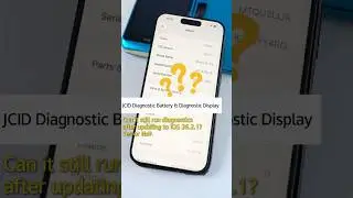 Can JCID battery and display still run diagnostics after upgrade to iOS 26.2.1? #jcid #diagnostic