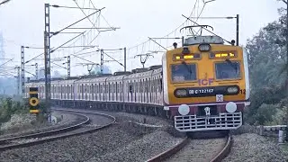 Superfast speedy 37926/Katwa-Howrah Local Train passing Massive 90 degree curvy Rail Track