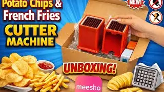🔥🥔 Potato Chips Cutter Machine | 🍟 French Fries Cutter | Finger Chips Maker 🔪 @GadgetFighter 