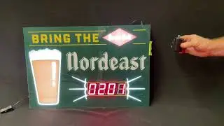Grain Belt Nordeast LED sign with pint counter tap handle